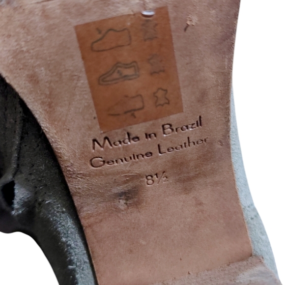 Madewell Brown Suede Leather Billie Stacked Heel Ankle Boots Womens Size 8.5 - Picture 8 of 10